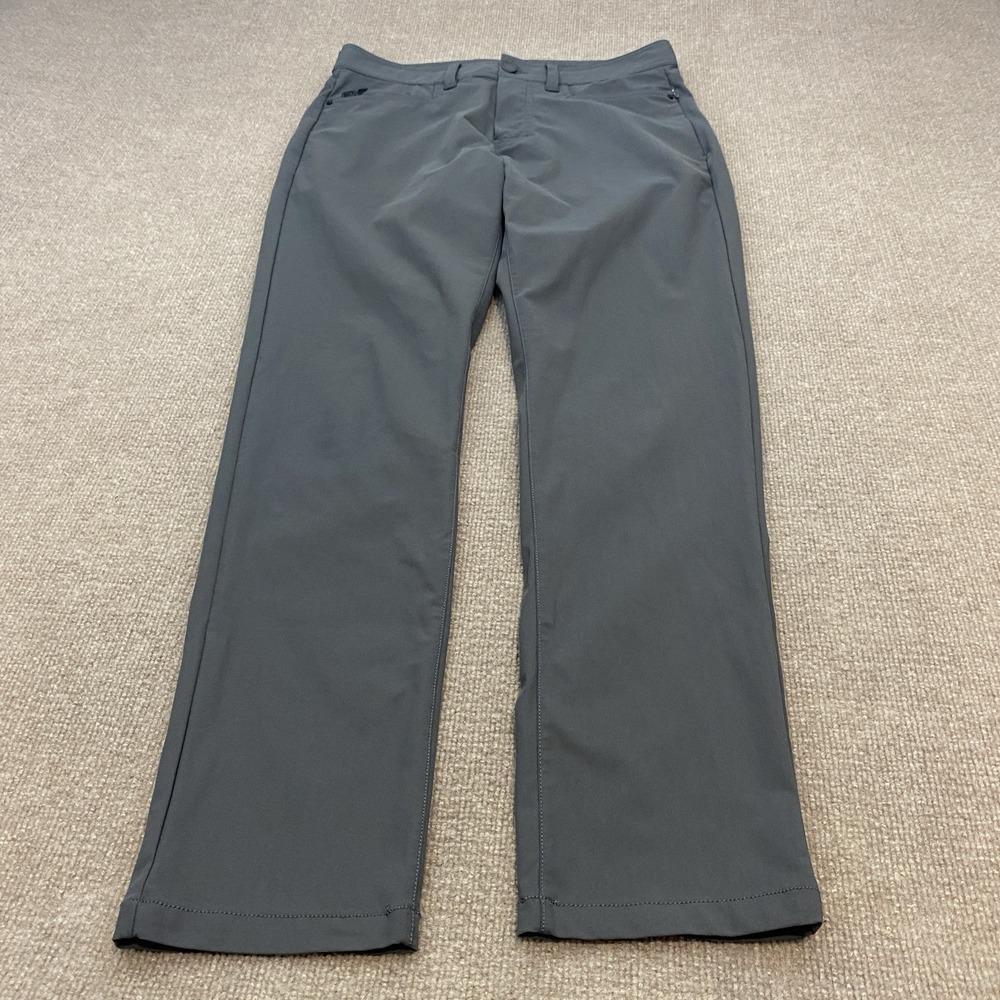 Rhone Pants Mens 31x33 Gray Commuter Five Pocket Slim Straight Stretch Golf